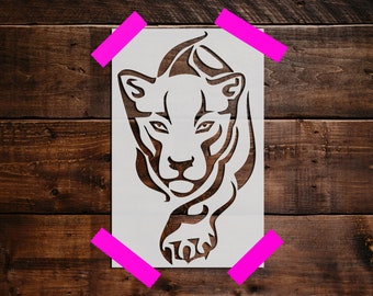Lion Stencil - Reusable Lion Stencil - DIY Craft Stencil, Painting Stencil, Large Lion Wall Stencil