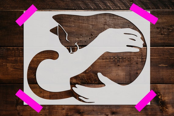 Cat Stencil Reusable Cat Stencil DIY Craft Stencil Large