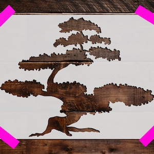 Bonsai Tree Stencil, Reusable Bonsai Tree  Stencil,  DIY Craft Stencil, Large Bonsai Tree  Stencil, Wall Stencil, Trees
