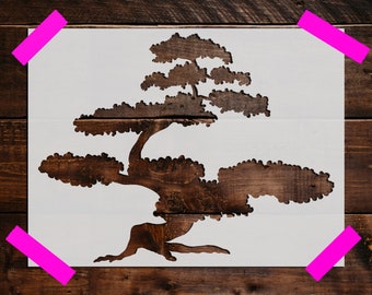 Bonsai Tree Stencil, Reusable Bonsai Tree  Stencil,  DIY Craft Stencil, Large Bonsai Tree  Stencil, Wall Stencil, Trees