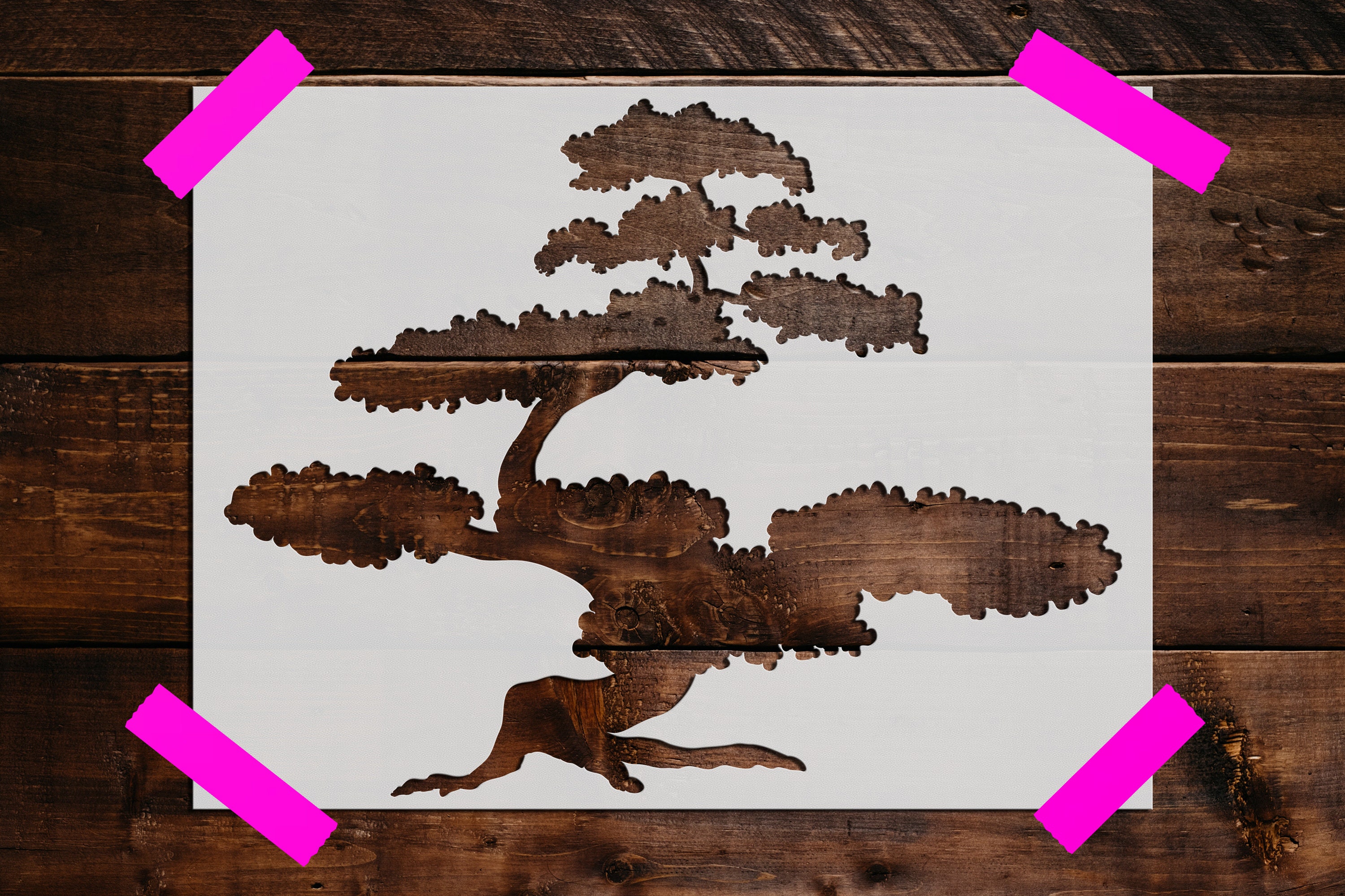 Bonsai Tree Stencil Reusable Bonsai Tree Stencil DIY Craft Etsy UK