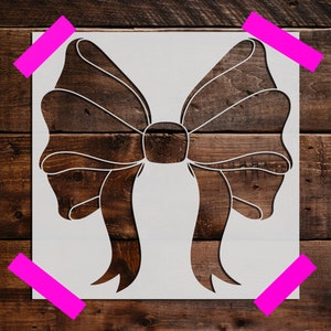 Bow Stencil, Reusable Bow Stencil, Art Stencil - DIY Craft Stencil, Painting Stencil, Christmas Bow