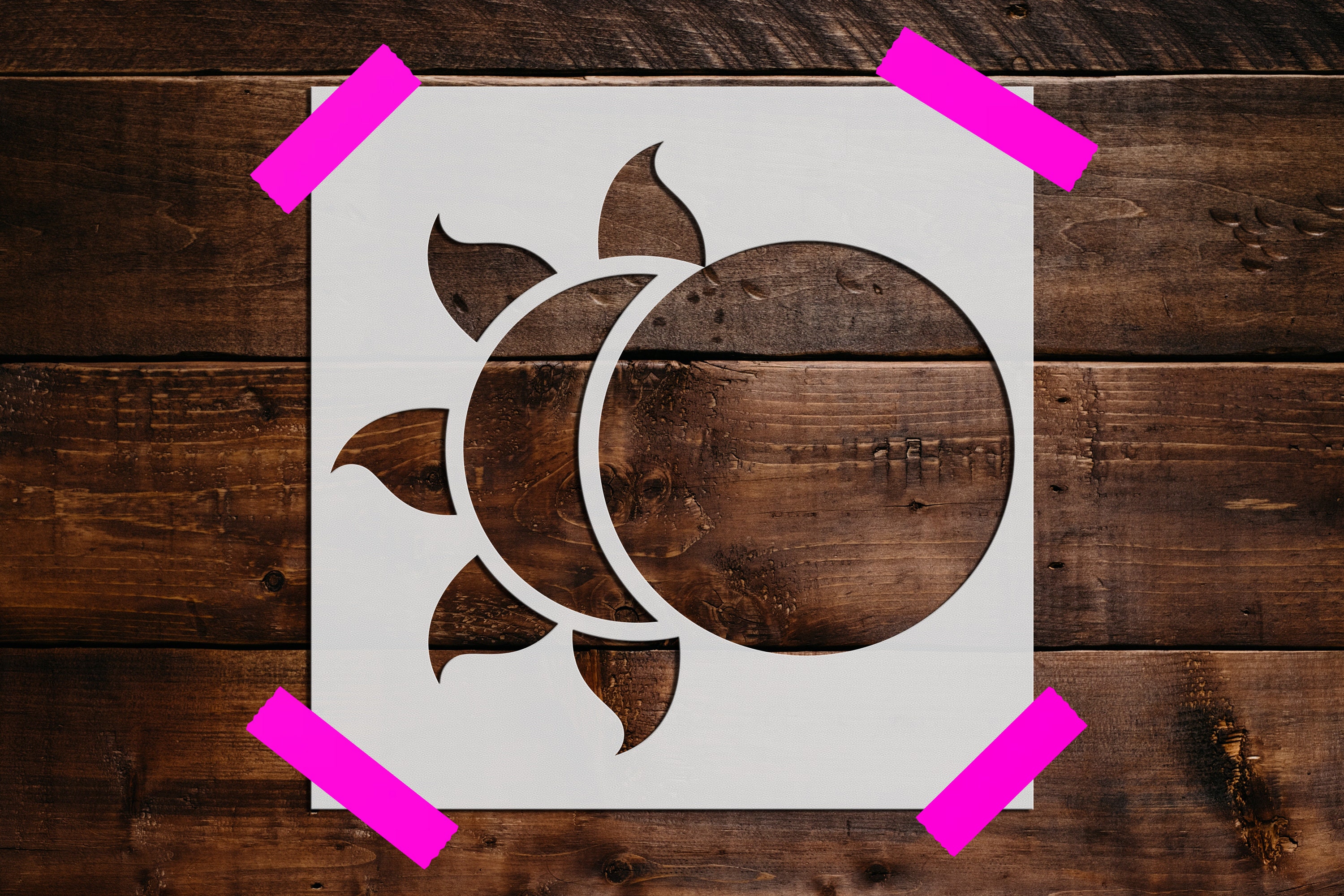 Sun and Moon Stencil Reusable Sun and Moon Stencil Art Etsy