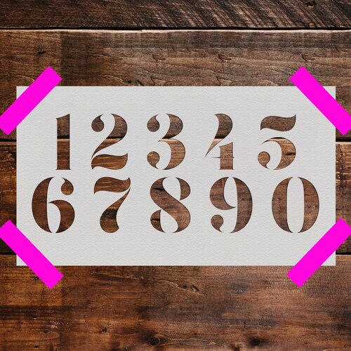 Numbers Sheet Stencil Reusable Stencil Art Stencil DIY Etsy