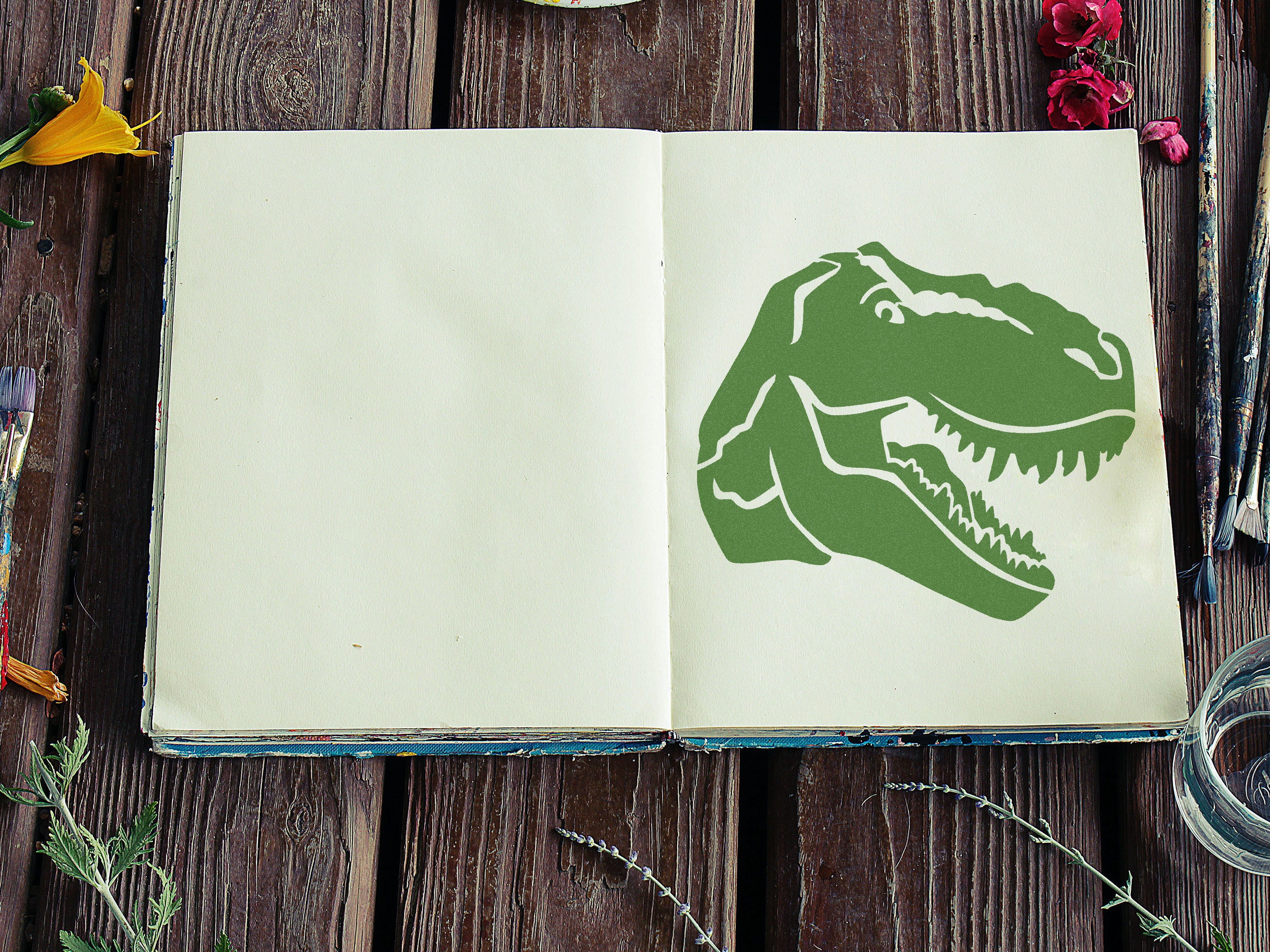 Dinosaur Stencil T-Rex Jurassic Mylar Sheet Painting Wall Art Craft 190 Micron