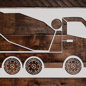 Cement Truck Stencil, Reusable Cement Truck Stencil, DIY Craft Stencil ...