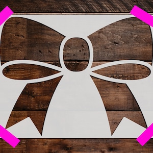 Bow Stencil, Reusable Bow Stencil,  DIY Craft Stencil, Large Bow Stencil, Wall Stencil, Christmas Bow, Bowes, Christmas