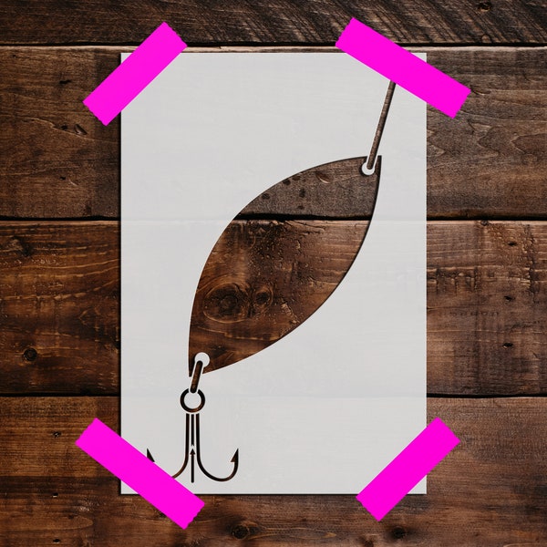 Lure Stencil Svg Etsy