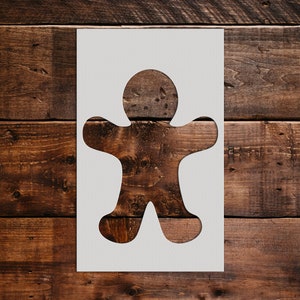Gingerbread Man Stencil, Reusable Stencil, Art Stencil, DIY Craft Stencil, Wall Stencil