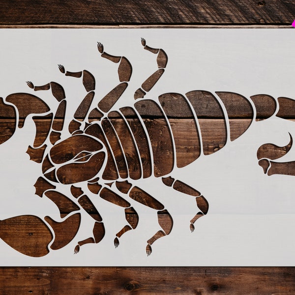 Scorpion Stencil, Reusable Scorpion Stencil,  DIY Craft Stencil, Large Scorpion Stencil, Wall Stencil