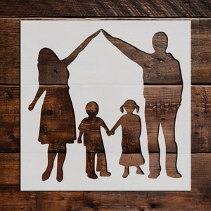 Family Stencil - Reusable Family Stencil - Art Stencil - DIY Craft ...