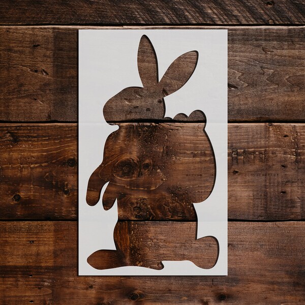 Easter Bunny Stencil, Reusable Easter Bunny Stencil, Art Stencil, DIY Craft Stencil, Large Easter Bunny Stencil