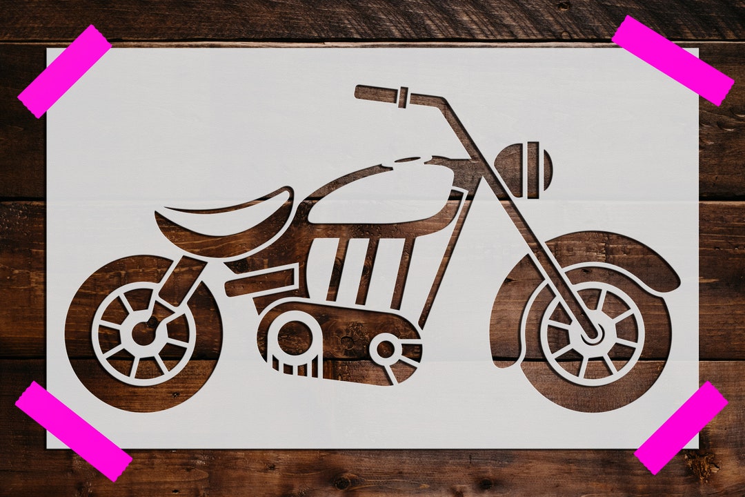 Motorcycle Stencil, Reusable Motorcycle Stencil, Art Stencil, DIY Craft