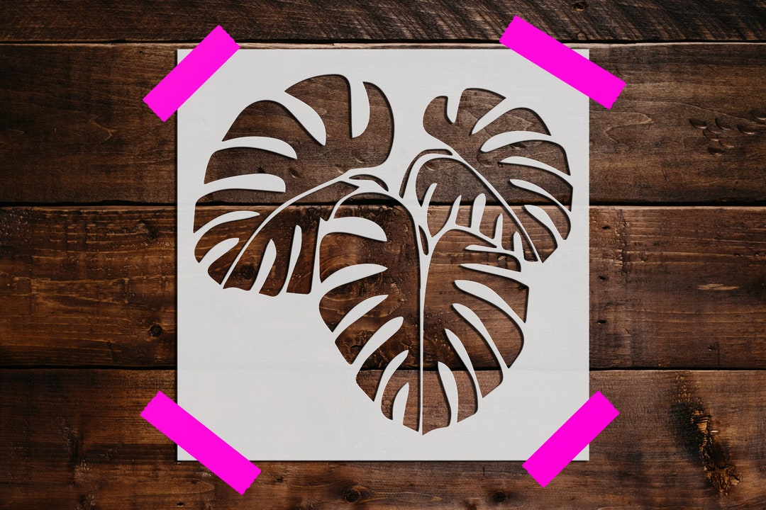 Tropical Leaves Stencil, Reusable Tropical Leaves Stencil, Art Stencil