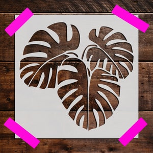 Tropical Leaves Stencil, Reusable Tropical Leaves Stencil, Art Stencil - DIY Craft Stencil, Painting Stencil, Tropical Leaves Wall Stencil