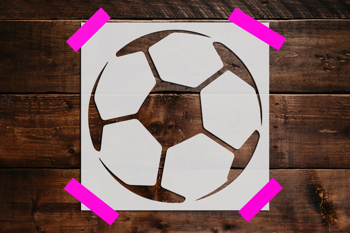 soccer-ball-stencil-reusable-soccer-ballstencil-art-stencil-etsy