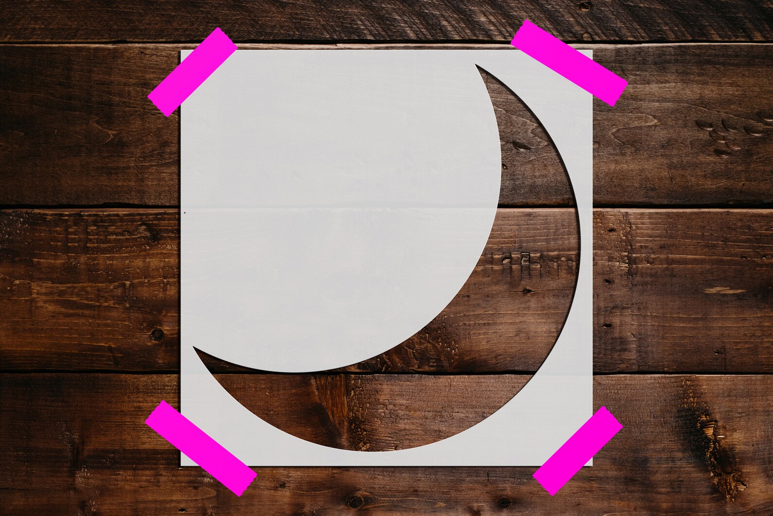 Crescent Moon Stencil Reusable Crescent Moon Stencil Art Etsy