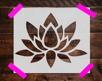 Lotus Flower Stencil, Reusable Lotus Flower Stencil, Art Stencil, DIY Craft Stencil, Large Lotus Flower Stencil, Wall Stencil