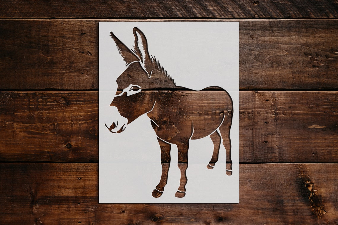 Donkey Stencil Reusable Donkey Stencil Art Stencil DIY Etsy