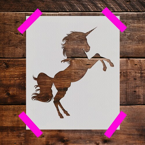 Unicorn Stencil Reusable Unicorn Stencil Art Stencil DIY Etsy