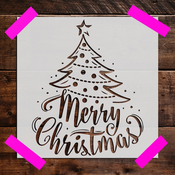 Christmas Tree Stencil, Reusable Christmas Tree Stencil, Art Stencil - DIY Craft Stencil, Painting Stencil, Christmas Tree