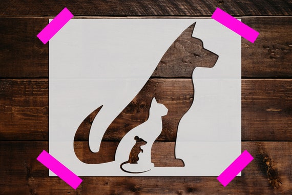 FINGERINSPIRE Pochoir De Peinture Réutilisable Motif Chat