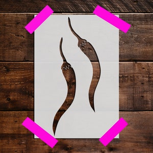 Hot Peppers Stencil - Reusable Hot Peppers  Stencil - DIY Craft Stencil, Large Hot Peppers  Stencil, Chili Peppers, Vegetable