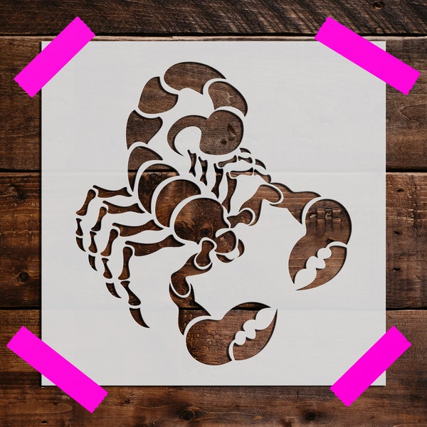 Scorpion Stencil - Reusable Scorpion Stencil - Art Stencil - DIY Craft Stencil - Painting Stencil - Large Scorpion Stencil, Wall Stencil