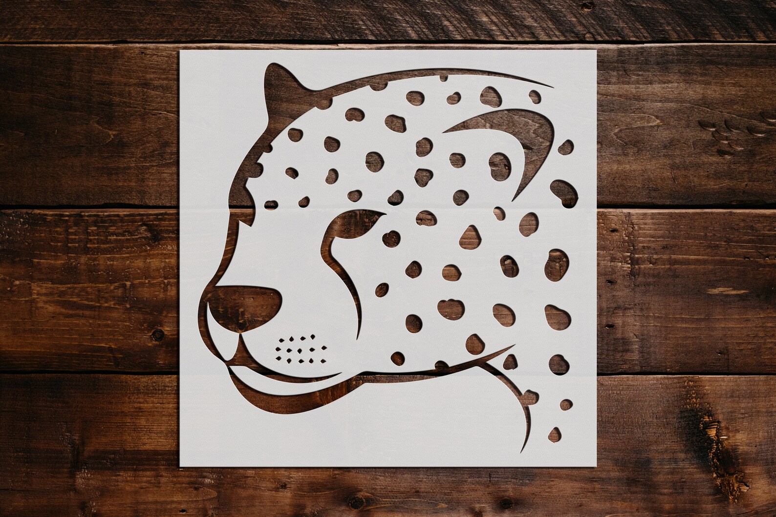 Cheetah Stencil Reusable Cheetah Stencil DIY Craft Stencil - Etsy