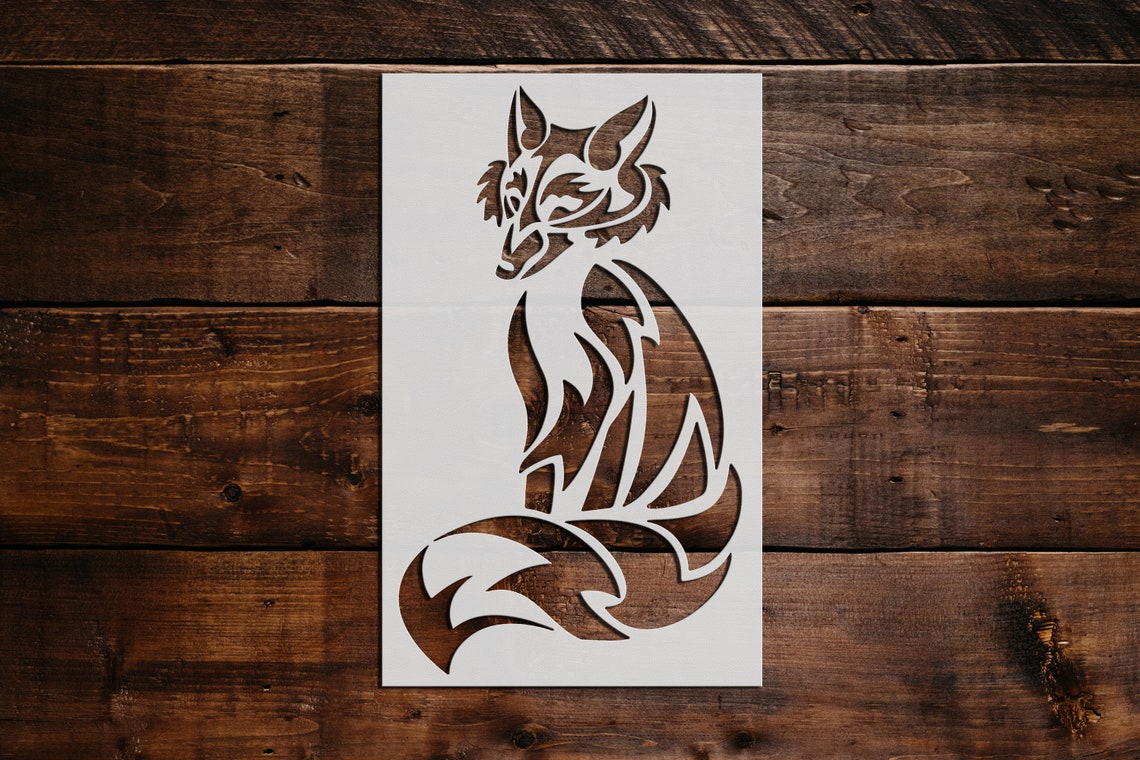 Fox Stencil Reusable Fox Stencil Art Stencil DIY Craft Etsy fox-stencil-reusable-fox-stencil-art-stencil-diy-craft-etsy