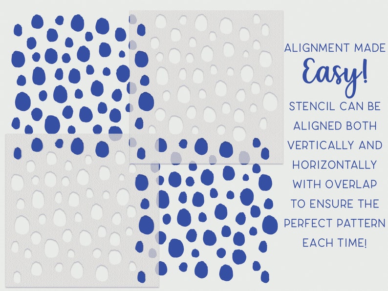 Dot Pattern Stencil Reusable Dot Stencil Art Stencil DIY Craft Stencil, Painting Stencil, Dot Wall Stencil, Polka Dot Stencils image 2