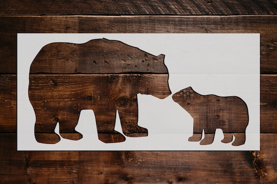 Personalized Mama Bear and Cub Wall Hanging – Northwoodsman Designs