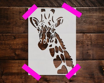 Giraffe Stencil - Reusable Giraffe Stencil - Art Stencil - DIY Craft Stencil, Painting Stencil, Large Giraffe Wall Stencil