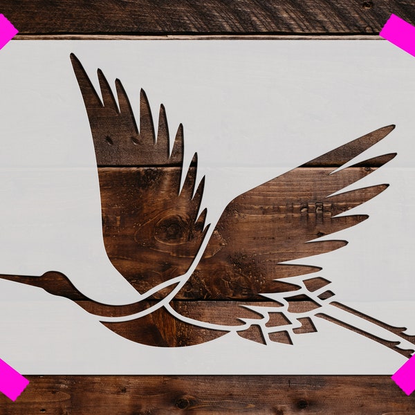 Crane Stencil - Reusable Crane  Stencil -Art Stencil - DIY Craft Stencil - Painting Stencil - Cranes, Birds