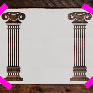 Column Stencil, Reusable Column Stencil, Art Stencil, DIY Craft Stencil, Large Column Stencil, Wall Stencil, Columns