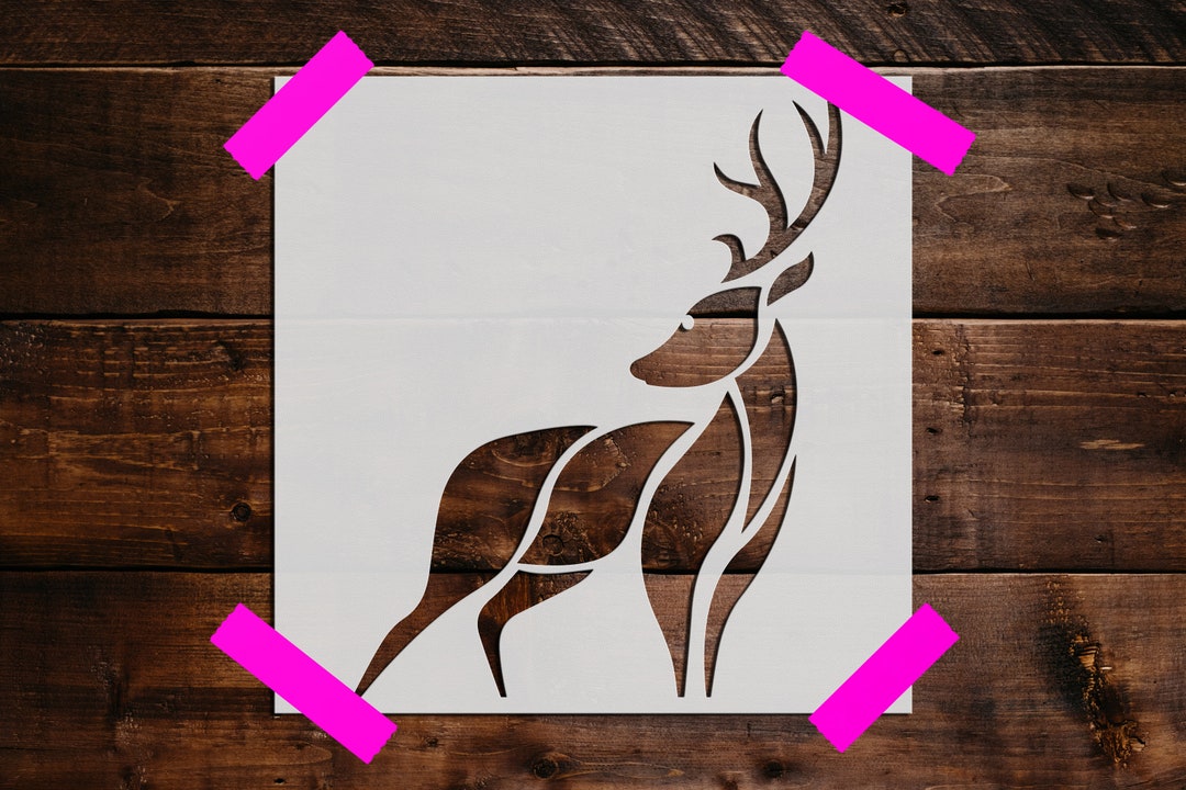 Deer Buck Stencil - Reusable Deer Buck Stencil - Art Stencil - DIY ...