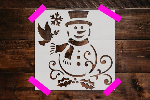 Snowman Stencil Reusable Snowman Stencil Art Stencil DIY | Etsy