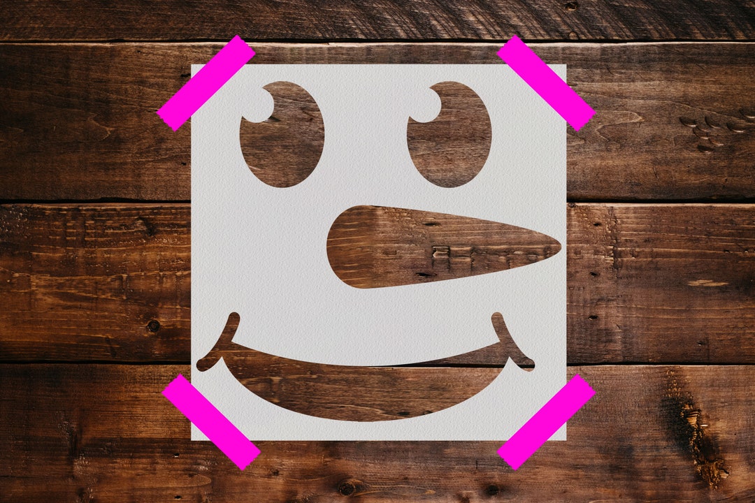 Snowman Face Stencil - Reusable Snowman Face Stencil - Art Stencil ...