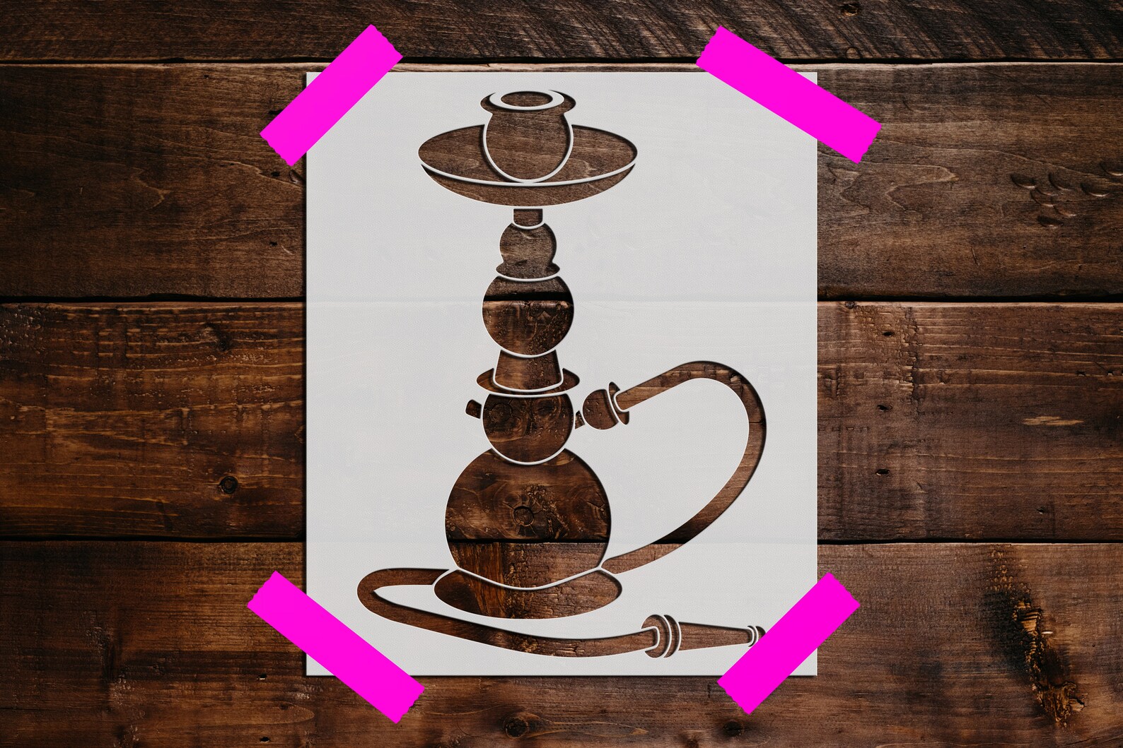 Hookah Pipe Stencil Reusable Hookah Pipe Stencil DIY Craft Etsy