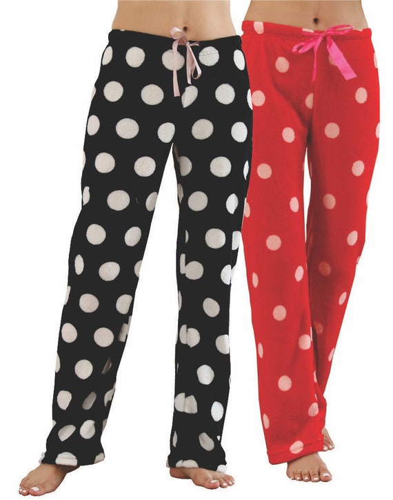 Buy 2 Pack Womens Soft Plush Fleece Pajama Pants, Pattern 1 8 Online in  India 