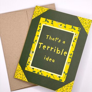 Carte de vœux Terrible Idea