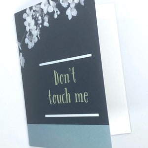 Carte de vœux Ne me touchez pas - noir