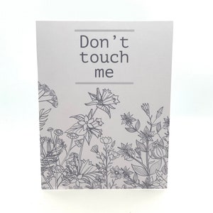 Don’t Touch Me Carte de vœux-blanc