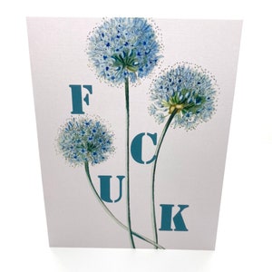 Fuck bloem wenskaart