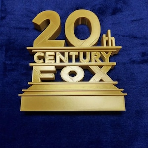 20th Century Fox Style Wall Art Movie Film Man Cave Birthday Arts HQ Gold