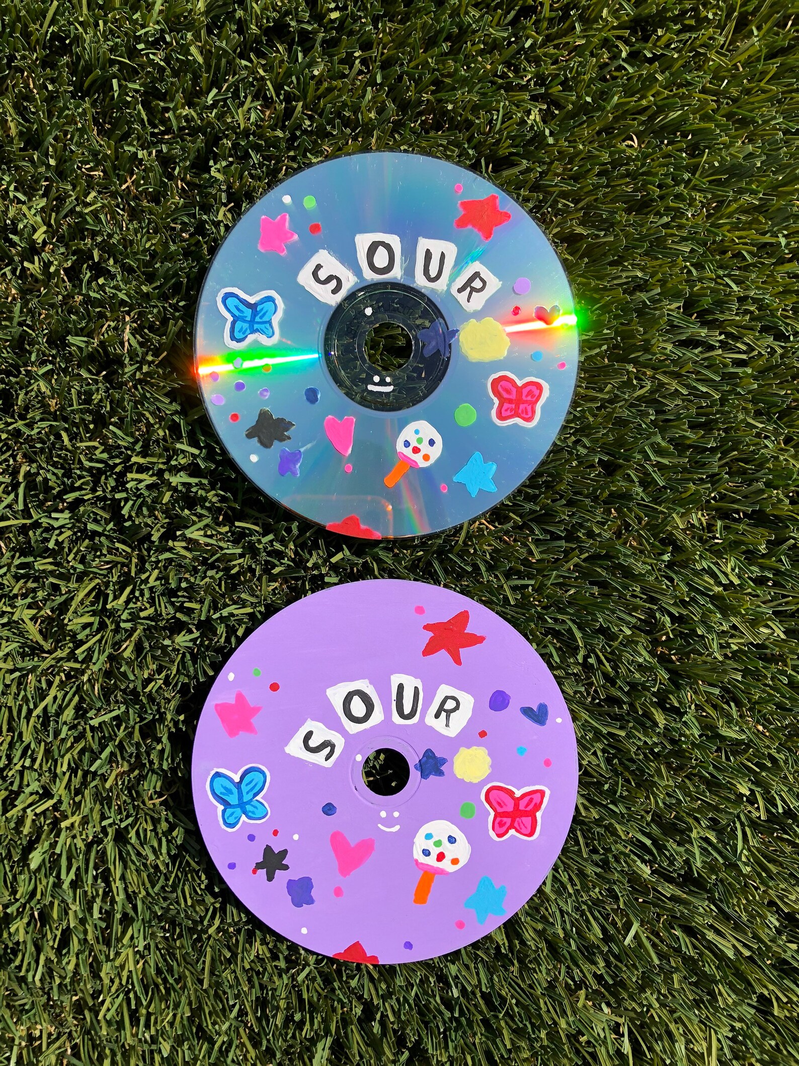 Diy Cd Album SOUR album hand painted CD | Etsy