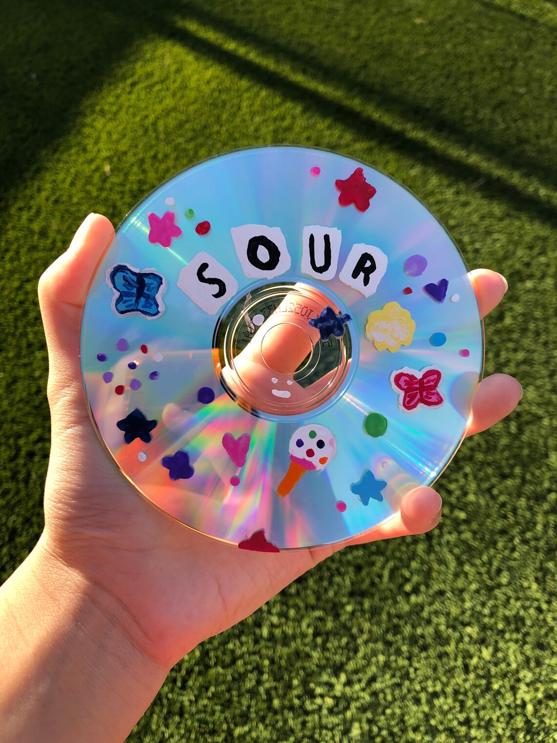 SOUR Album Hand Painted CD Etsy