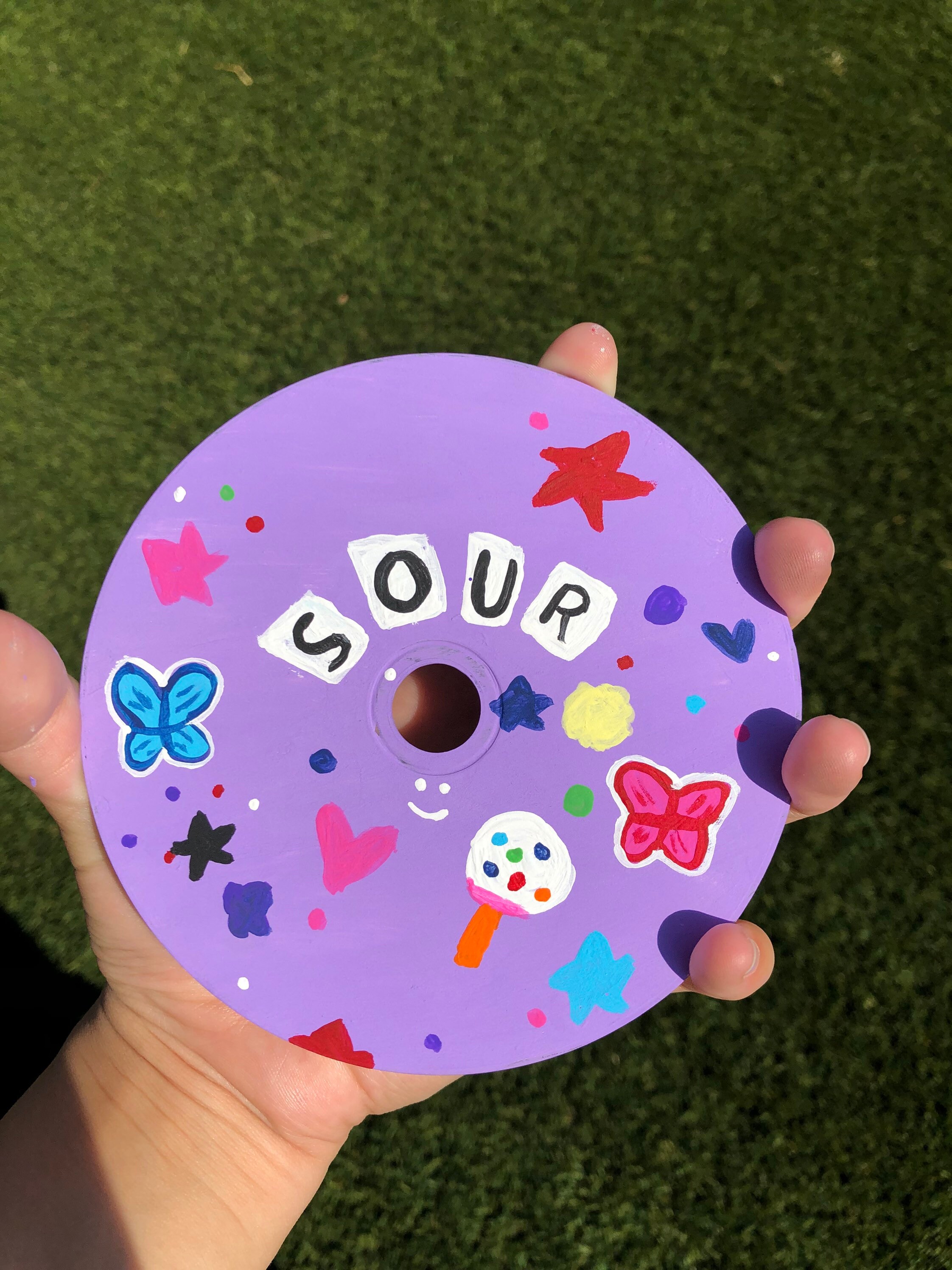 SOUR Album Hand Painted CD Etsy