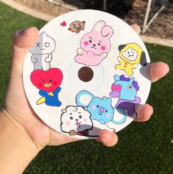 Bts Bt21 Hand Painted Cd Etsy Bts Bt21 Hand Painted Cd Etsy