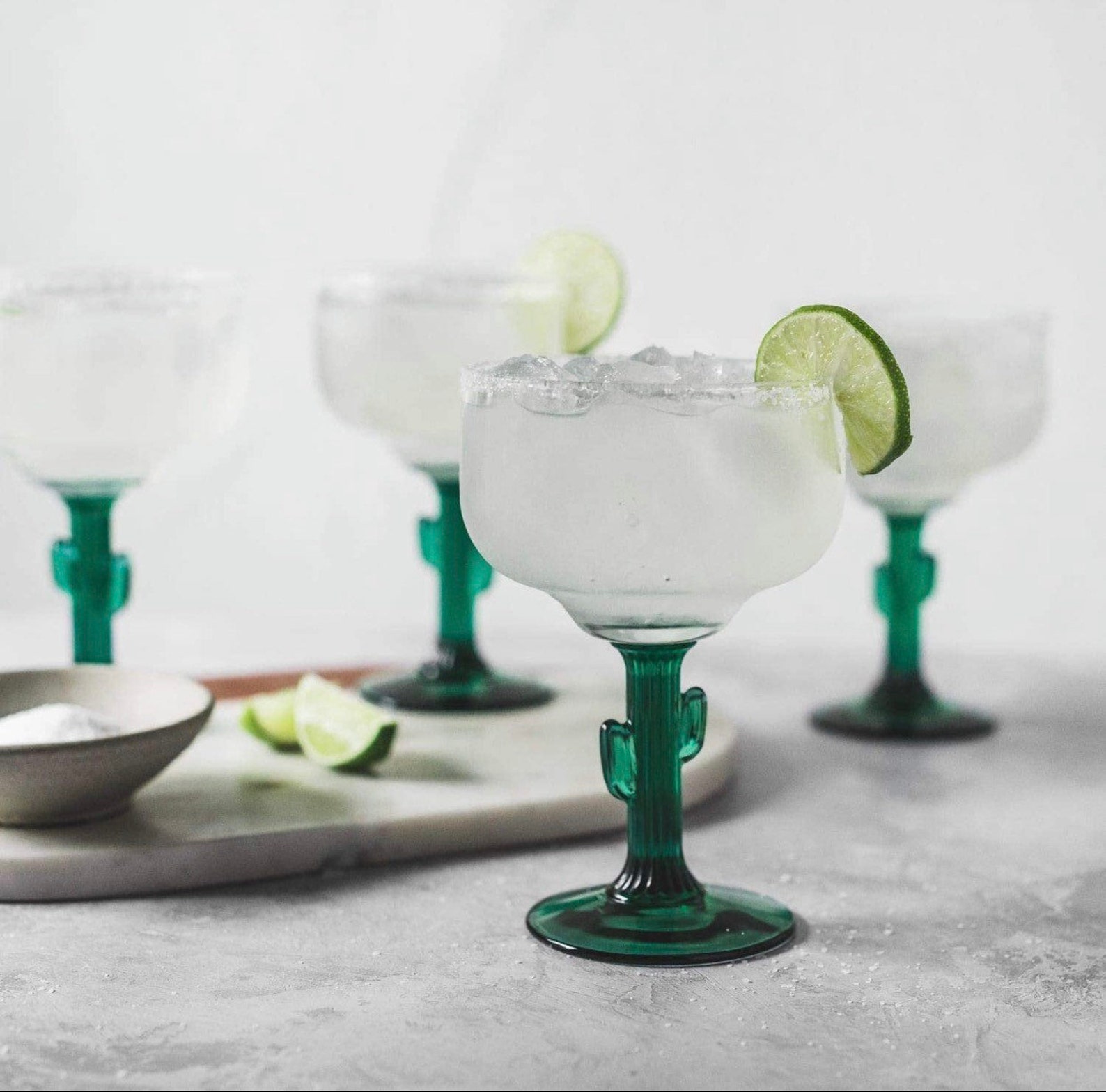 Cactus Margarita Glass 16 OZ Set of 2 Perfect for Etsy